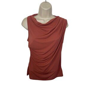 EXPRESS Women's Size XS Dark Orange Side Ruched Blouse Retail $39.90